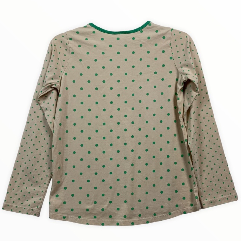 Hanna Andersson NWT Polka Dots Long Sleeves Bow Girls Top Size 12 (150) NWT - Picture 4 of 5